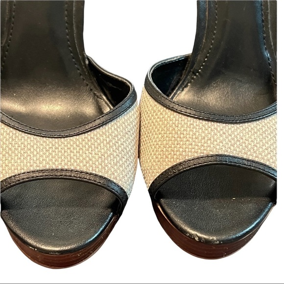 White House Black Market Celina 4.5”Heel Textured Open Toe Platform Sandal 9.5M - Picture 2 of 11